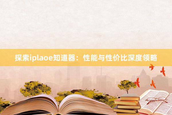 探索iplaoe知道器：性能与性价比深度领略